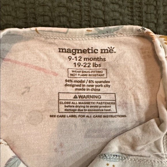 Magnetic Me Magic Modal Footie Pajamas, 9-12m - Picture 3 of 7